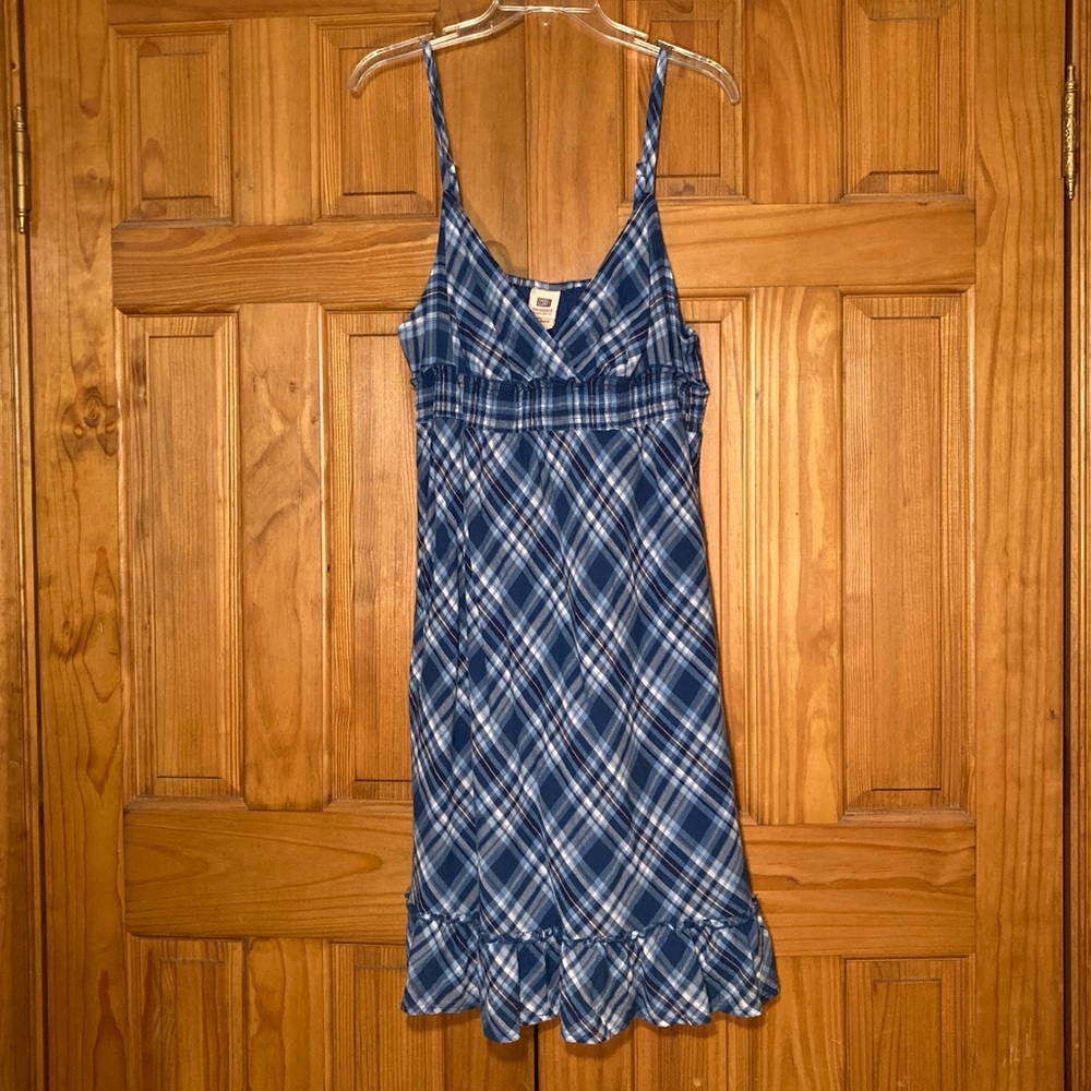 NWOT Faded Glory Vintage 90s Strap Dress Midi Blue Size 16
